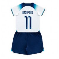 Fotballdrakt Barn England Marcus Rashford #11 Hjemmedraktsett VM 2022 Kortermet (+ Korte bukser)